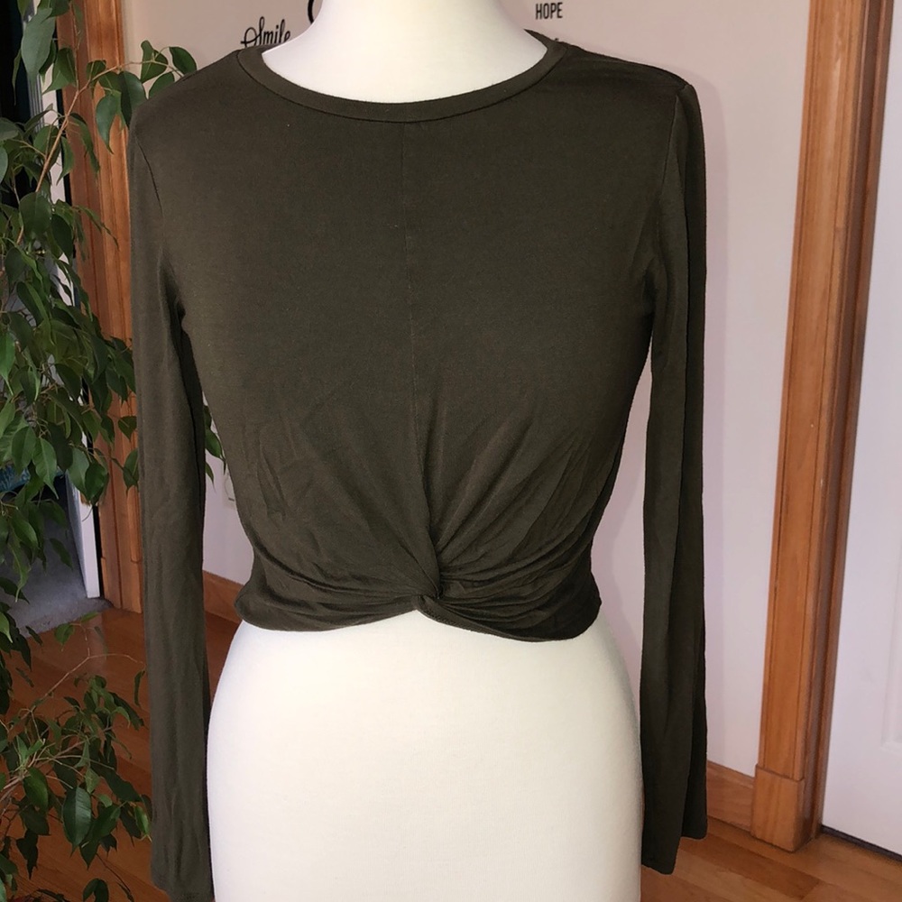 Long Sleeve Army Green Shirt